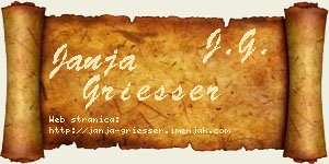 Janja Griesser vizit kartica